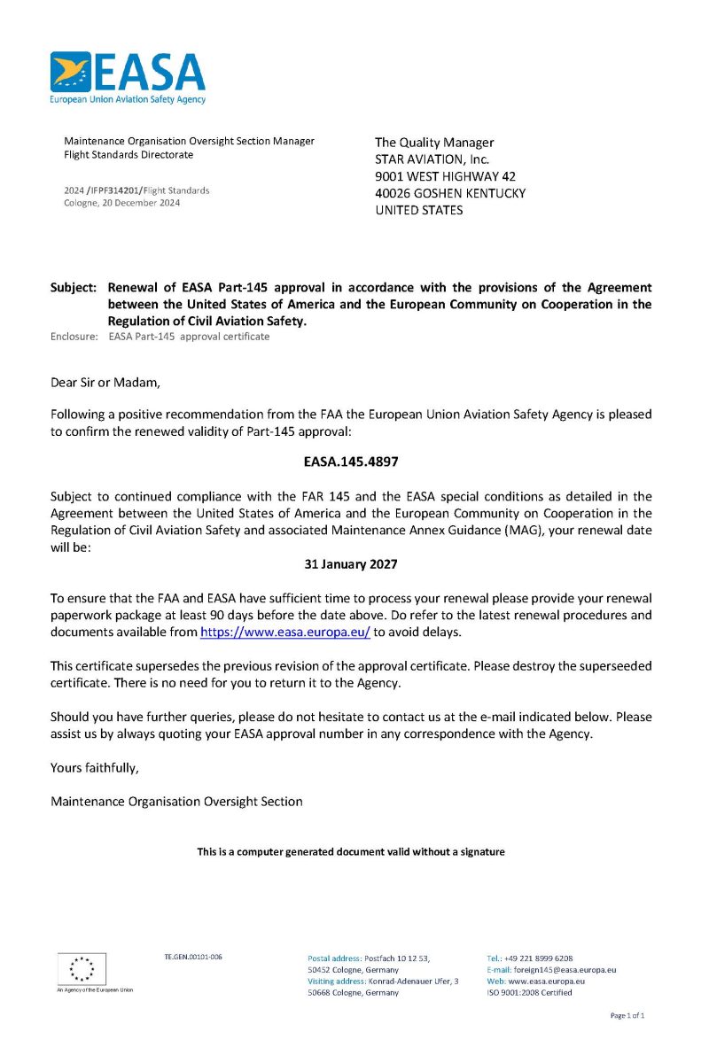 Star Aviation Inc 2025 EASA certificate_Page_1