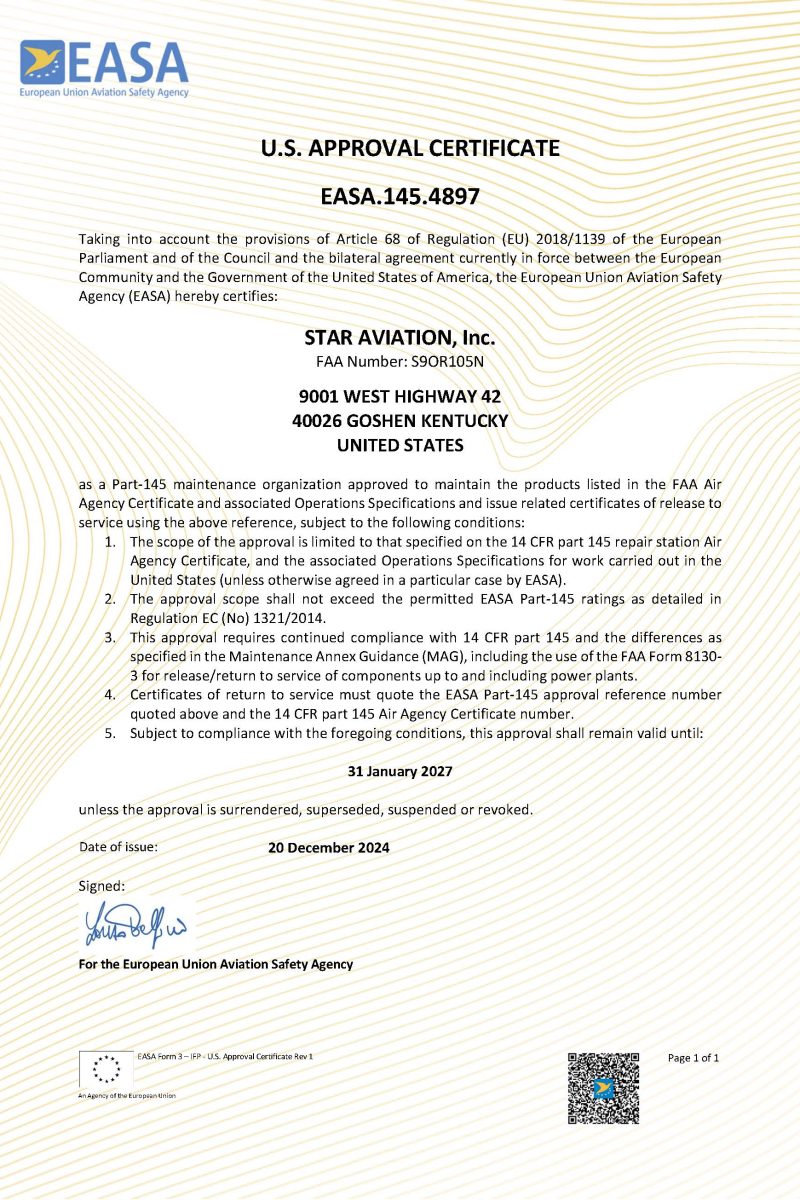 Star Aviation Inc 2025 EASA certificate_Page_2